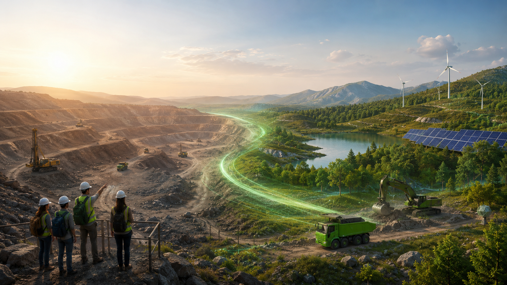 green mining landscape